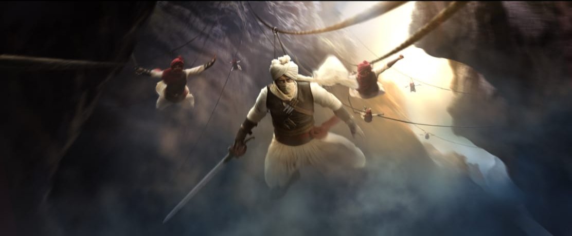 Ajay Devgn in a poster from 'Taanaji: The Unsung Warrior', Image courtesy: Twitter