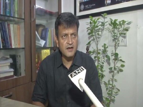 JDU leader Ajay Alok speaking to ANI on Tuesday. 