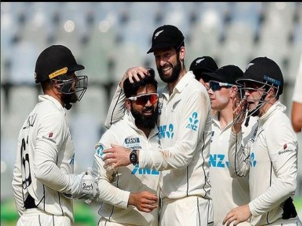 Ajaz Patel celebrates after taking wicket (Photo/ Kane Williamson Instagram)