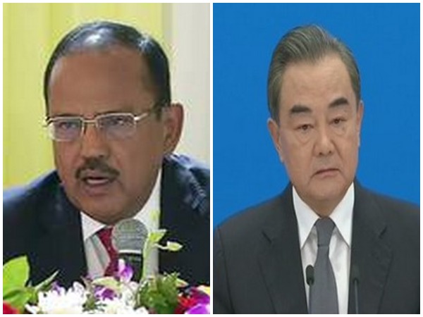 NSA Ajit Doval (L) and Chinese Foreign Minister and State Councilor Wang Yi (R)