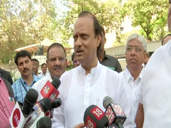 Maharashtra Deputy Chief Minister Ajit Pawar speaking to media in Mumbai. 