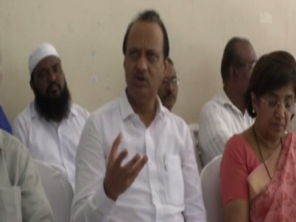 Senior NCP leader Ajit Pawar at a public meeting in Puney.