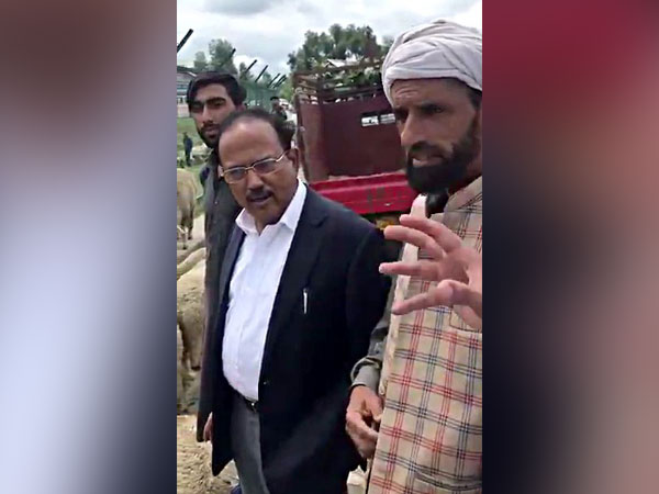 NSA Ajit Doval while interacting with locals in J-K during his visit to Valley in August. (File photo)