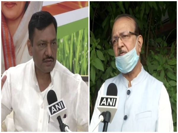 Congress Rajya Sabha MP Akhilesh Prasad Singh (left), BSP national spokesperson Sudhindra Bhadoria (right)