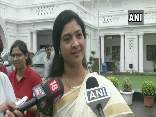 Alka Lamba talking to media persons in New Delhi on Friday 
