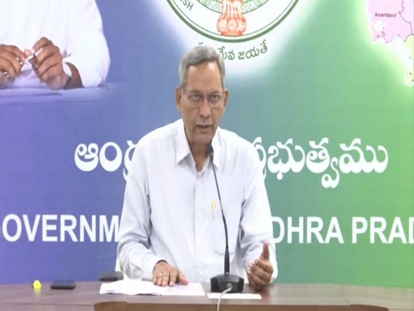 K Ramachandra Murty speaking at a press conference in Amaravati on Friday. Photo/ANI