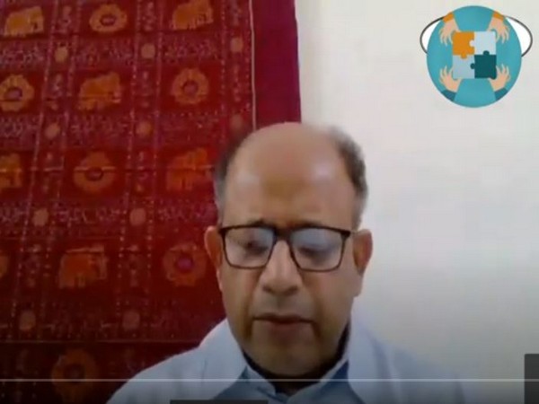 Rajya Sabha MP Dr. Amar Patnaik speaking during the webinar on Friday.