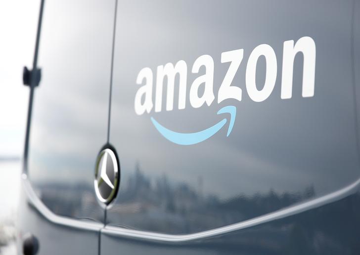 An Amazon van