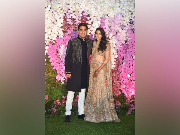Akash Ambani and Shloka Mehta at their post-wedding celebration