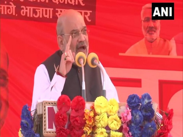 Union Home Minister Amit Shah in Shikohabad BJP rally. (ANI/photo)