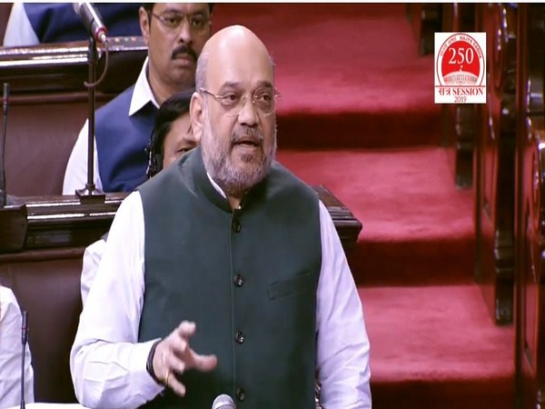 Union Home Minister Amit Shah speaking in Rajya Sabha on Tuesday