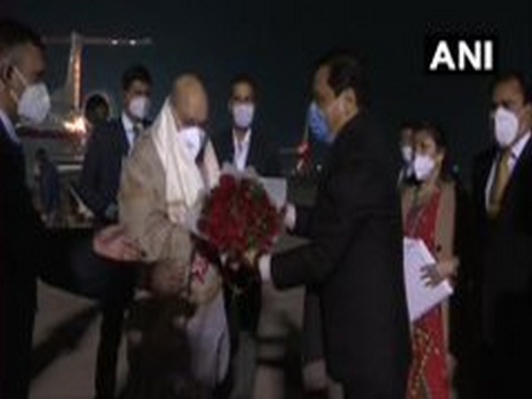 Union Home Minister Amit Shah reaching Guwahati, Assam.