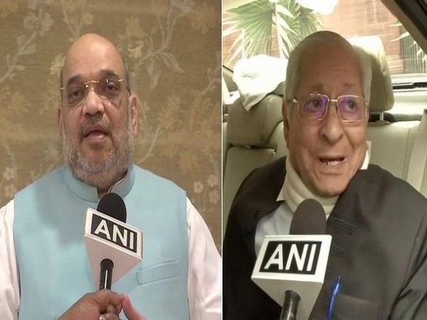 Home Minister Amit Shah and former Attorney General Soli Sorabjee. (Photo/ANI)