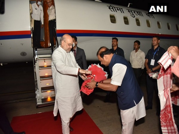 Union Home Minister Amit Shah arrives in Assam (Photo/ANI)