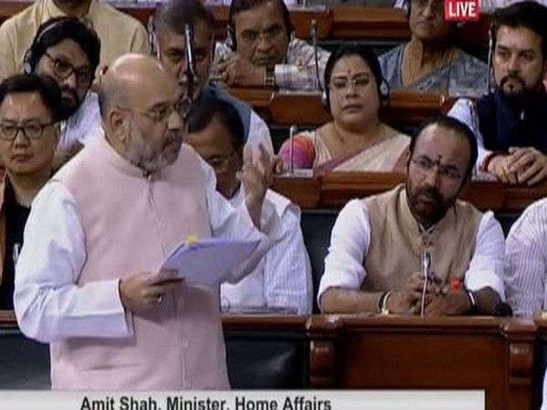 Union Home Minister Amit Shah speaking in Lok Sabha.