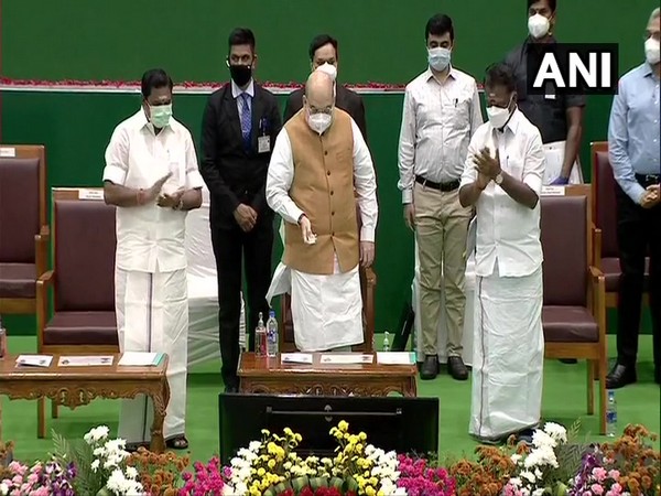 Union Home Minister Amit Shah inaugurated development projects during his visit to Chennai on Saturday. (Photo/ANI)