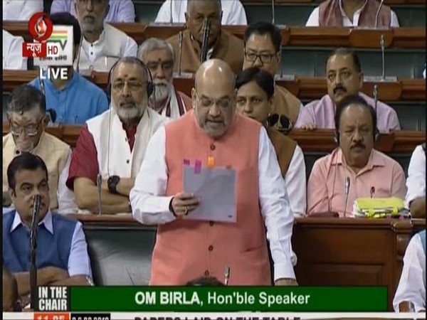 Union Home Minister Amit Shah speaking in Lok Sabha.