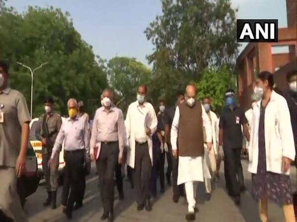 Union Home Minister Amit Shah visited Lok Nayak Jay Prakash Narayan (LNJP) Hospital here to review arrangements related to COVID-19.