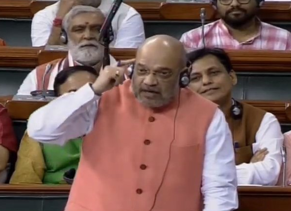 Union Home Minister Amit Shah speaking in Lok Sabha on Tuesday