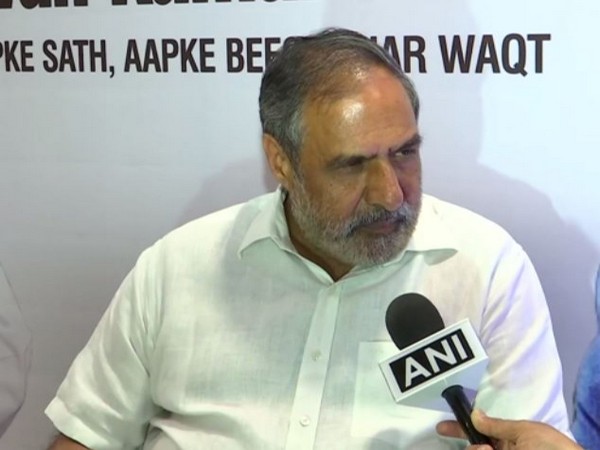 Senior Congress leader Anand Sharma talking to ANI at Chandigarh on Sunday