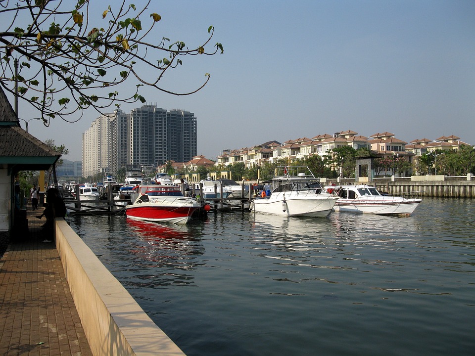 Ancol harbour in Jakarta, Indonesia