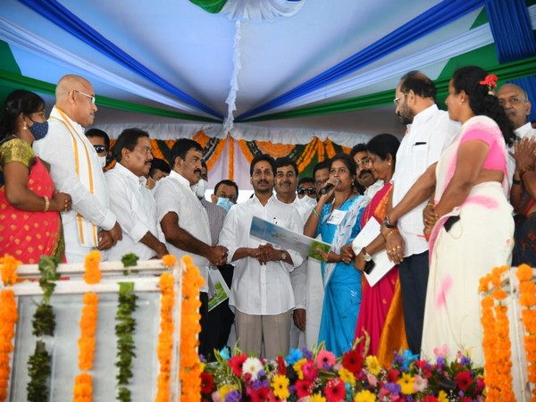 Andhra Pradesh Chief Minister YS Jagan Mohan Reddy at the event. 