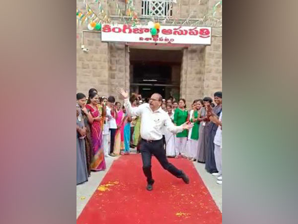 A grab from the viral video of doctor Suryanaryana.