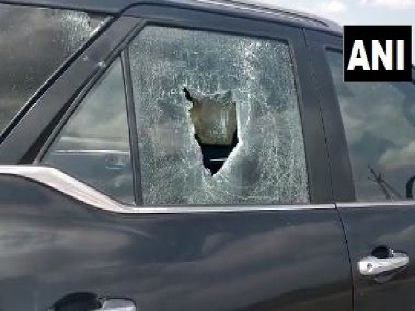 Visual of the vehicle the leaders were travelling in which was attacked 