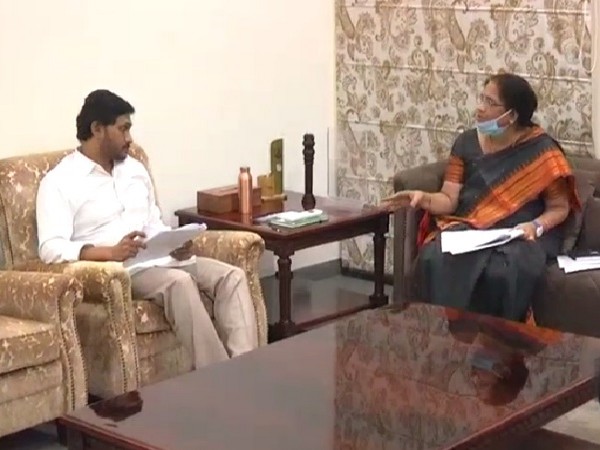 Andhra Pradesh Chief Minister YS Jagan Mohan Reddy at a review meeting. 