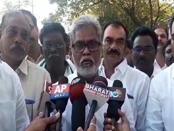 YSRCP MLA M Jaganmohan Rao speaking to media on Saturday. 