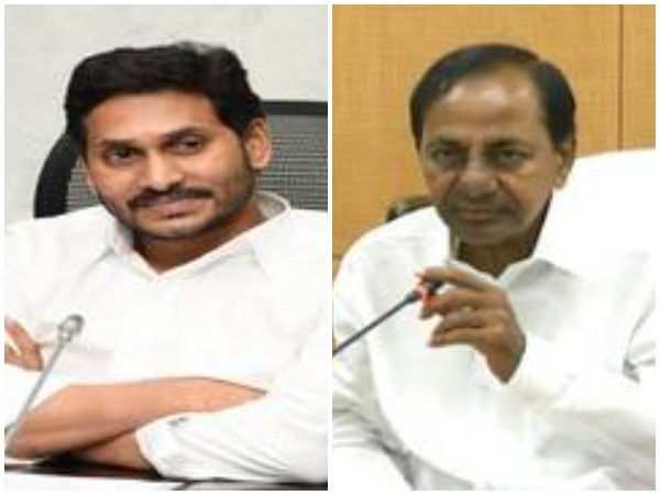 Andhra Pradesh CM YS Jagan Mohan Reddy (left) and Telangana CM K Chandrashekar Rao (right)