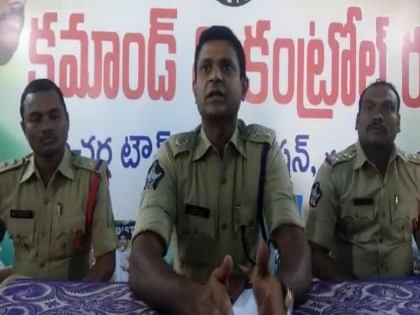 DSP Srihari Rao speaking to media persons in Amaravati on Wednesday. Photo/ANI