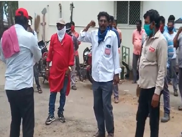 A visual from the protest. 