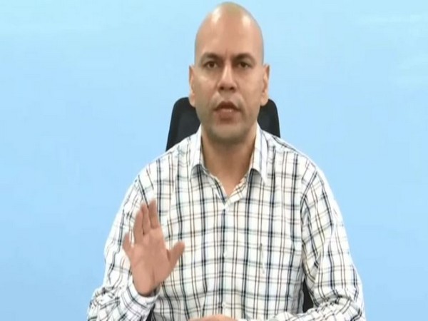 Anil Kumar Singhal, Principal Secretary, Health, Medical and Family Welfare addressing a press conference on Wednesday in Amaravati. (Photo/ANI)