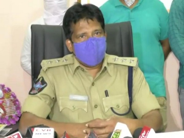 DSP Veeranjaneya Reddy while speaking to media. (Photo/ANI)