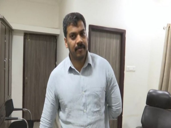 Andhra Pradesh Irrigation Minister Anil Kumar while speaking to ANI. (Photo/ANI)