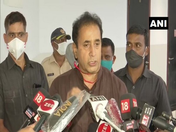 Maharashtra Home Minister Anil Deshmukh speaking to media on Thursday. 