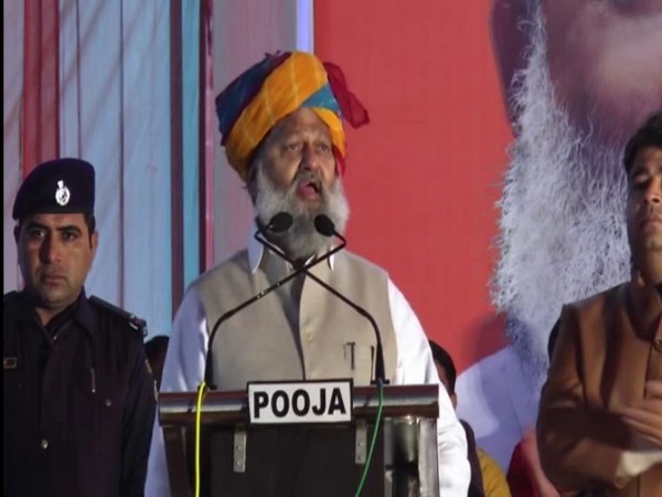 Anil Vij addressing the gathering in Ambala on Sunday. 