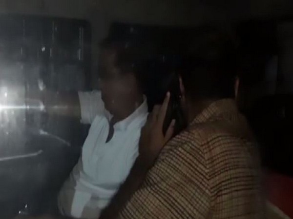 Pranav Ansal seen leaving Lohia hospital after his checkup on Sunday. Photo/ANI