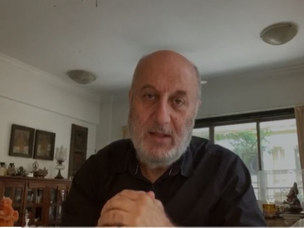 Film actor Anupam Kher in the video message. Photo/ANI