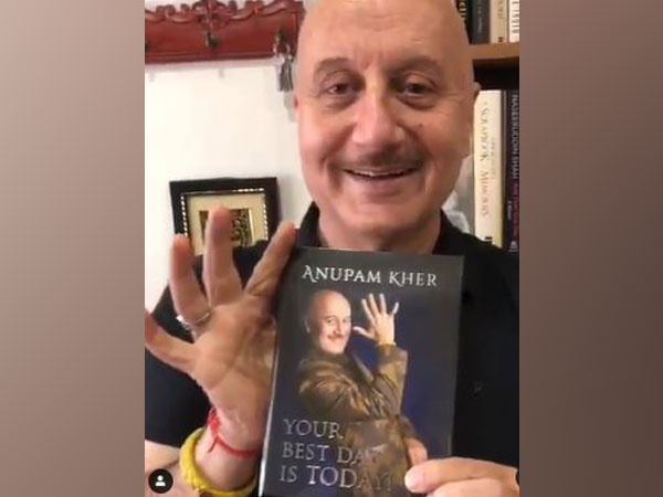 Aupam Kher with his book You Best Day Is Today (Image Source: Instagram)
