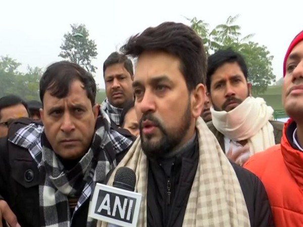MoS Anurag Thakur speaking to ANI in New Delhi on Wednesday [Photo/ANI]