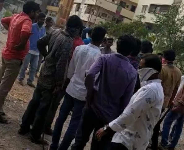 A visual from the spot of the incident in Vijayawada. 