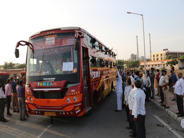 4,056 stranded fishermen in Gujarat on their way back to Andhra Pradesh. (Photo Source - AP C.M.O) 