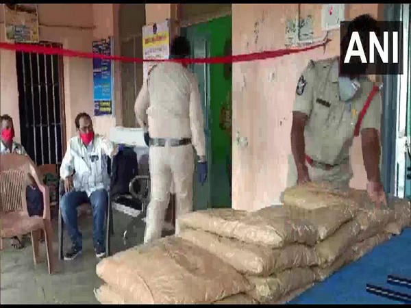 Ganja worth Rs 4.7 lakh seized in Andhra Pradesh. (Photo/ANI)