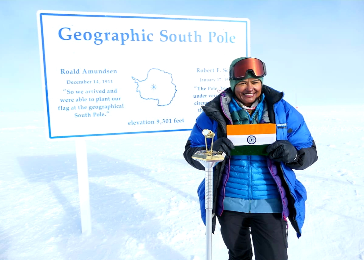 Aparna Kumar, the first woman IPS DIG and ITBP officer after successfully completing the South Pole expedition