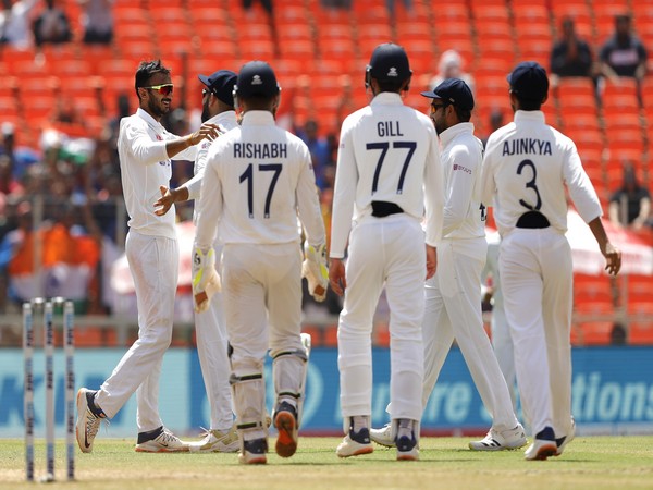 Indian players celebrate after dismissing Ben Stokes. (Photo/ BCCI Twitter)