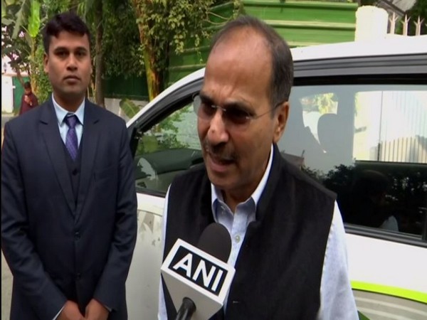Adhir Ranjan Chowdhury speaking to ANI in New Delhi on Wednesday. Photo/ANI