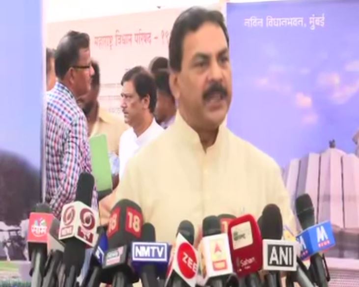 Congress MLA Arif Naseem Khan while addressing media persons in Mumbai. (Photo: ANI)