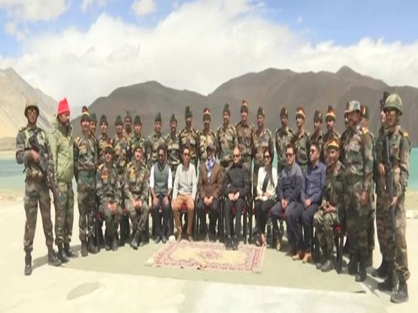Lok Sabha speaker, Om Birla in Leh on Saturday. (Photo/ANI)
